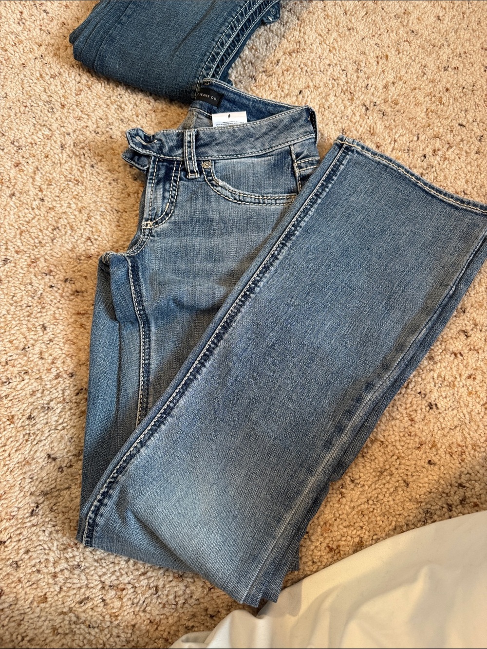 Silver Jeans Women's Straight Leg Mid Blue Denim